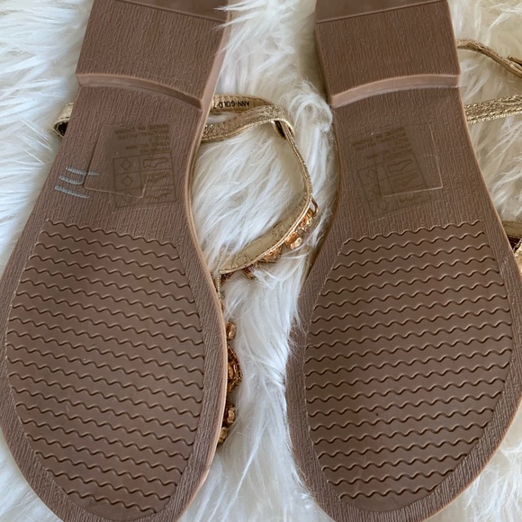 ANN GOLD FLAT SANDALS - Picture 6 of 6